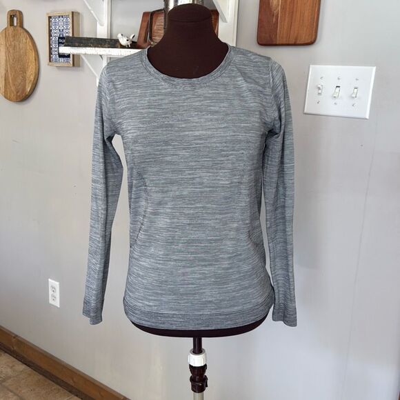 Lululemon swiftly tech long sleeved shirt women’s size 6 gray athletic gym worko - Picture 1 of 10